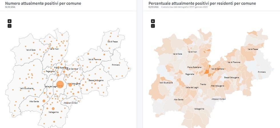 Coronavirus in Trentino, 3 casi a Cavedine e Volano